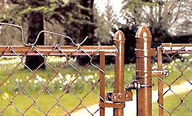 Brown Chain Link Fence