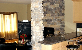 Custom Fireplace & Column