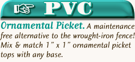 PVC Ornamental Picket Fences